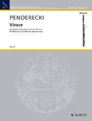 Penderecki, Krzysztof: Vivace für Fagott (Baßklarinette) und Rototoms, Spielpartitur 