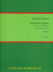 Pierné, Gabriel Henri Constant: Prelude de concert op.53 sur un thème de Purcell für Fagott und Klavier 