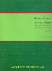 Pierné, Gabriel Henri Constant: Solo de concert op.35 für Fagott und Klavier 