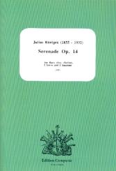 Röntgen, Julius: Serenade op.14 für Flöte, Oboe Klarintte, 2 Hörner und 2 Fagotte, Partitur und Stimmen 