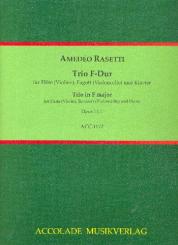 Rasetti, Amédeo: Trio F-Dur op.13,1 für Flöte (Violine), Fagott (Violoncello) und Klavier, Partitur und Stimmen 