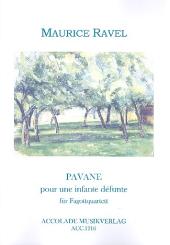 Ravel, Maurice: Pavane pour une infante défunte für 4 Fagotte, Partitur und Stimmen 