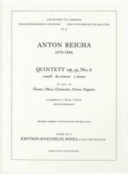 Reicha, Anton (Antoine) Joseph: Quintett c-Moll op.91,6 für Flöte, Oboe, Klarinette, Horn und Fagott, Stimmen 