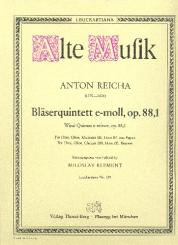 Reicha, Anton (Antoine) Joseph: Quintett e-Moll op.88,1 für Flöte, Oboe, Klarinette, Horn in F und Fagott, Stimmen 