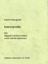 Sauguet, Henri: Barcarolle pour basson et harpe (piano et violoncelle ou harpe et piano) 