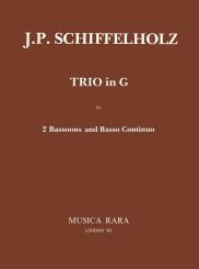 Schiffelholtz, Johann Paul (Sohn): Trio-Sonate in G für 2 Fagotte und Bc, Partitur und Stimmen 