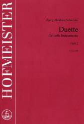 Schneider, Georg Abraham: Duette Band 2  für tiefe Instrumente (Fagott, Violoncelkli, Kontrabässe) 