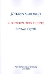 Schobert, Johann: 6 Duos für 2 Fagotte Spielpartitur 