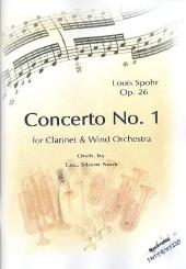 Spohr, Louis: Konzert c-Moll Nr.1 op.26 für Klarinette und Blasorchester, Partitur und Stimmen 