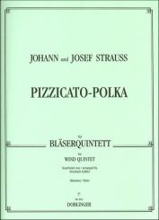Strauss, Johann (Sohn): Pizzicato-Polka für Flöte, Oboe, Klarinette, Horn und Fagott, Stimmen 