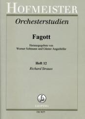 Strauss, Richard: Orchesterstudien für Fagott Band 12  