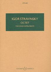 Strawinsky, Igor: Oktett HPS 630 für Flöte, Klarinette, 2 Fagotte, 2 Trompeten und 2 Posaunen, Studienpartitur 