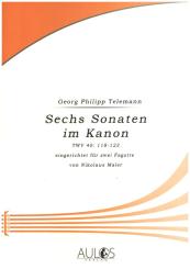 Telemann, Georg Philipp: 6 Sonaten im Kanon TWV: 118-123 für 2 Fagotte, Spielpartitur 