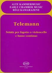 Telemann, Georg Philipp: Sonate Es-Dur für Fagott (Vc) und Klavier 
