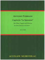 Torriani, Antonio: Capriccio 'La Speranza' op.5 für Oboe, Fagott und Klavier, Partitur und Stimmen 