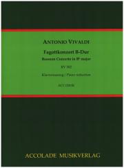 Vivaldi, Antonio: Konzert B-Dur RV502 für Fagott, Streicher und Bc für Fagott und Klavier 