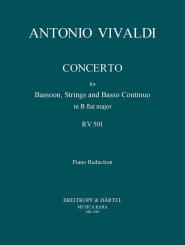 Vivaldi, Antonio: Konzert B-Dur RV501 für Fagott, Streicher und Bc, Ausgabe für Fagott und Klavier 