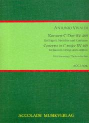 Vivaldi, Antonio: Konzert C-Dur RV469 für Fagott, Streicher und Cembalo für Fagott und klavier 