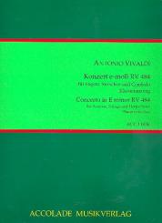 Vivaldi, Antonio: Konzert e-Moll RV484 für Fagott, Streicher und Cembalo für Fagott und Klavier 