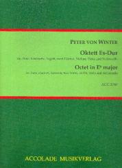 Winter, Peter von: Oktett Es-Dur für Flöte,Klarinette, Fagott, 2 Hörner, Violine, Viola und Violoncello, Partitur und Stimmen 