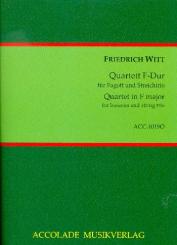Witt, Friedrich: Quartett F-Dur für Fagott, Violine, Viola und Violoncello, Partitur und Stimmen 