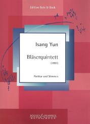 Yun, Isang: Quintett für Flöte, Oboe, Klarinette, Horn und Fagott, Partitur und Stimmen 