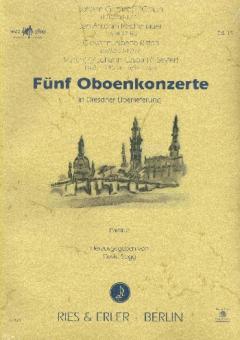 5 Oboenkonzerte in Dresdner Überlieferung für Oboe und Orchester, Partitur 