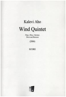 Aho, Kalevi: Quintet for flute, oboe, clarinet, horn and bassoon, score 