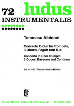Albinoni, Tomaso: Konzert C-Dur für Trompete, 3 Oboen, Fagott und Bc, Stimmen 
