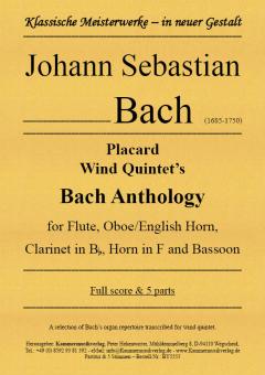 Bach, Johann Sebastian: Bach Anthology for flute, oboe/english horn, clarinet, horn in F and bassoon, score and parts 