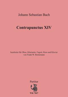Bach, Johann Sebastian: Contrapunktus XIV für Oboe, Klarinette, Fagott, Horn und Klavier, Stimmen 