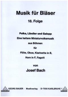 Bach, Josef: Polka, Ländler und Galopp für Flöte, Oboe, Klarinette, Horn und Fagott, Partitur und Stimmen 
