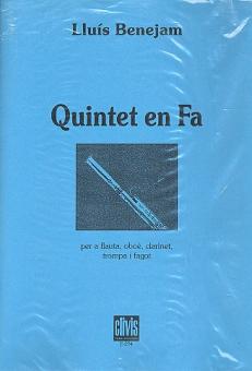 Benejam,  Lluís: Quintett F-Dur für Flöte, Oboe, Klarinette, Horn und Fagott, Partitur und Stimmen 