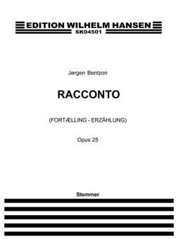 Bentzon, Jorgen: Racconto op.25 for flute, saxophone, bassoon and double bass, parts 