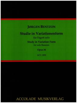 Bentzon, Jorgen: Studie in Variationenform op.34 für Fagott solo 