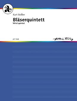 Boßler, Kurt: Quintett Nr.2 (1967-68) Für Flöte, Oboe, Klarinette, Horn und Fagott, Partitur und Stimmen 