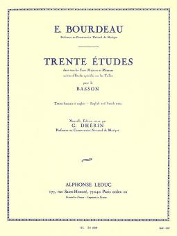 Bourdeau, Eugène: 30 Etudes pour le bassoon  