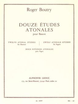 Boutry, Roger: 12 Études atonales pour basson  