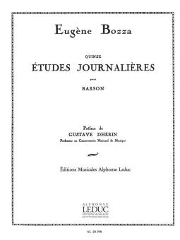 Bozza, Eugène: 15 études journalières pour basson 