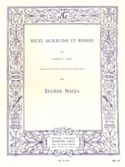 Bozza, Eugène: Recit, sicilienne et rondo pour basson et piano 