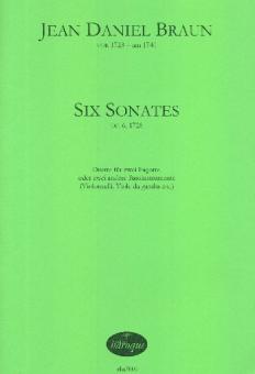 Braun, Jean Daniel: 6 Sonates op.6 für 2 Fagotte (Bassinstrumente), 2 Spielpartituren 