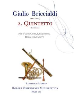 Briccialdi, Giulio: Quintett Nr.2 op.132 für Flöte, Oboe, Klarinette, Horn und Fagott, Partitur und Stimmen 