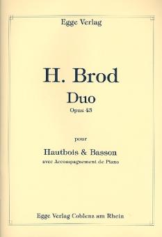Brod, Henri: Duo op.43 für Oboe, Fagott und Klavier, Stimmen 
