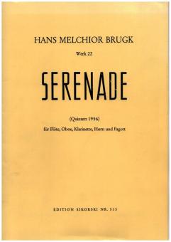 Brugk, Hans Melchior: Serenade op.22 für Flöte, Oboe, Klarinette, Horn und Fagott, 5 Stimmen 