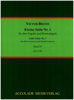 Bruns, Victor: Kleine Suite Nr.1 op.55 für 3 Fagotte und Kontrafagott, Partitur und Stimmen 