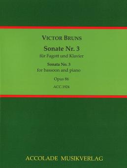 Bruns, Victor: Sonate Nr.3 op.86 für Fagott und Klavier 