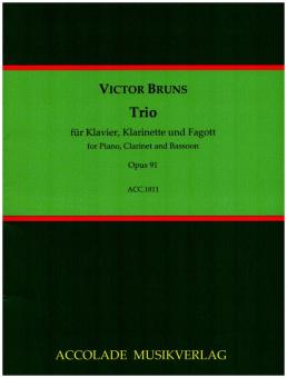 Bruns, Victor: Trio op.91 für Klarinett, Fagott und Klavier, Partitur und Stimmen 