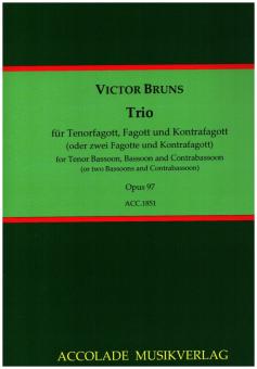 Bruns, Victor: Trio op.97 für Tenorfagott, Fagott und Kontrafagott, Partitur und Stimmen 