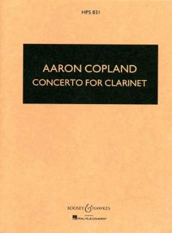 Copland, Aaron: Concerto for clarinet and string orchestra with harp and piano, study score 