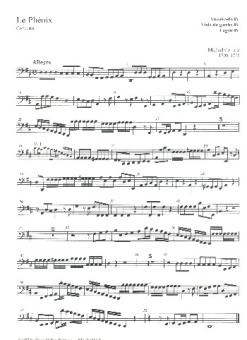 Corrette, Michel: Le Phénix für 4 Violoncelli (Fagotte, Violen da gamba) (Orgel ad lib), 4. Stimme 